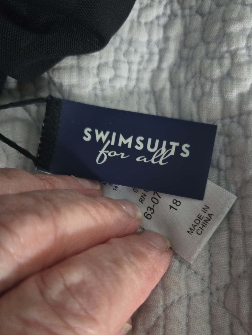 Swimsuits For All Black Brand with White Dots